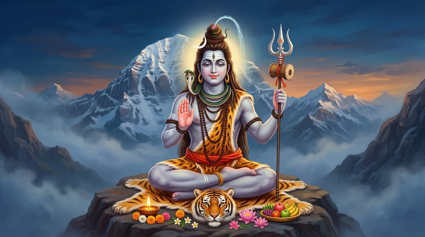 गुरु प्रदोष व्रत 14 मई 2026 - भगवान शिव की कृपा पाएं प्रदोष काल पूजा से भगवान शिव कैलाश पर्वत पर ध्यानमग्न - गुरु प्रदोष व्रत 2026