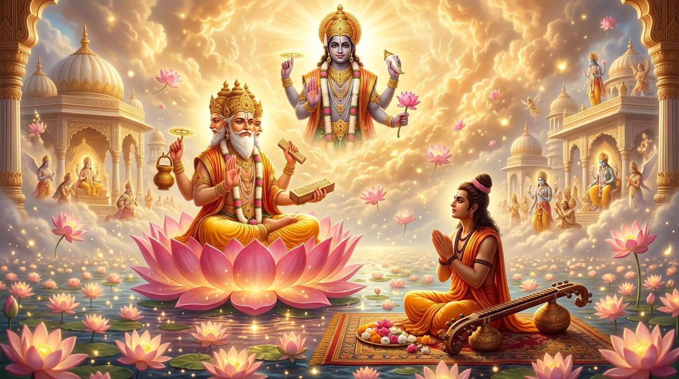 कामिका एकादशी व्रत कथा - ब्रह्मा नारद संवाद, पद्म पुराण ब्रह्मा जी नारद मुनि को श्रावण कृष्ण एकादशी की महिमा सुनाते हुए, तुलसी पूजन का महत्व - कामिका एकादशी व्रत कथा