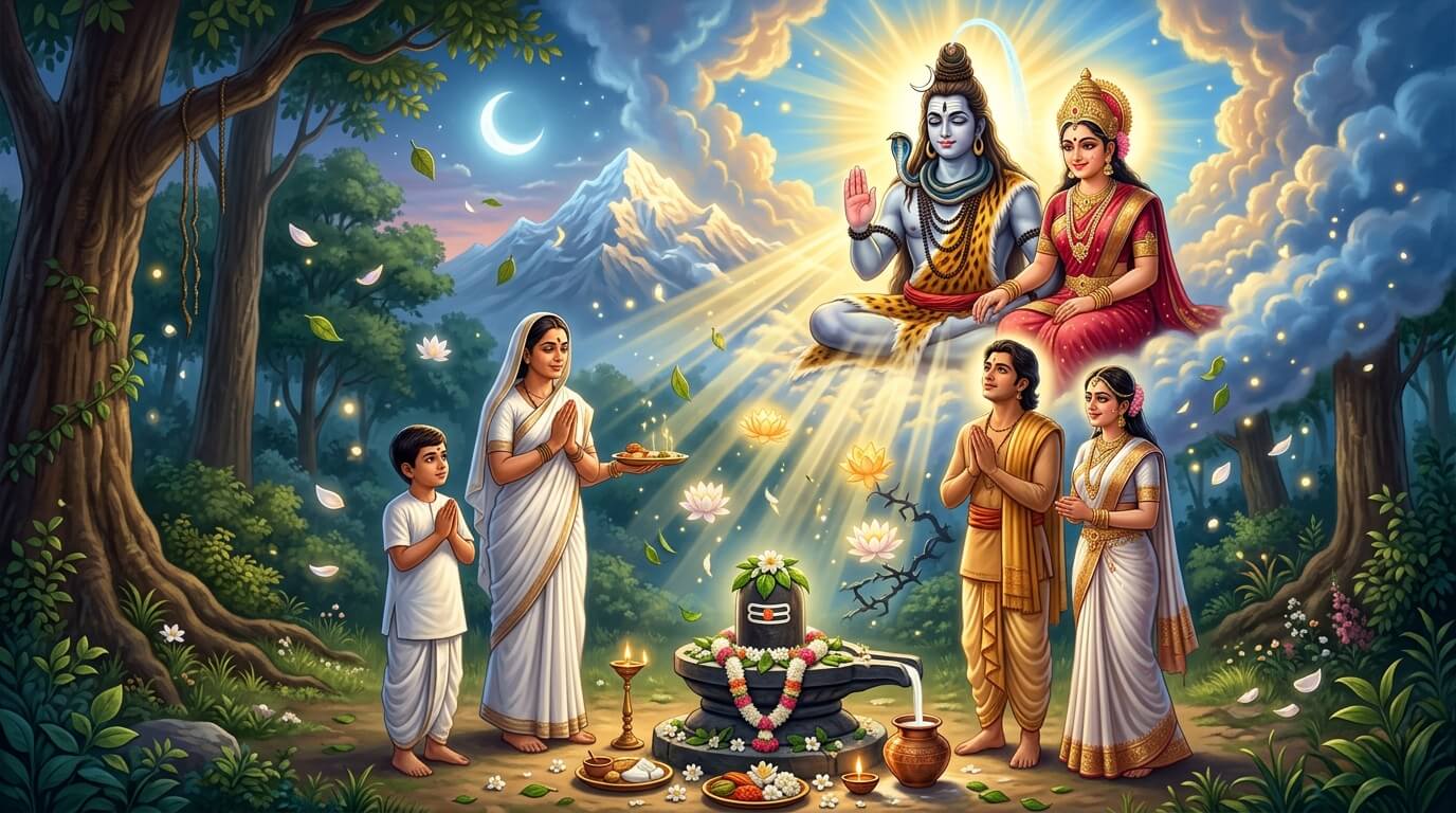 सोम प्रदोष व्रत कथा: ब्राह्मणी की श्रद्धा और भगवान शिव की कृपा से राजकुमार को राज्य की वापसी